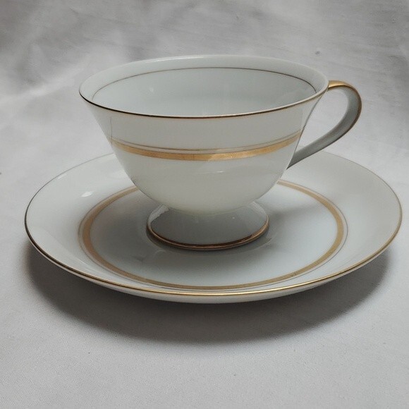 2 Teacups & Saucers Marquise by CLARIDGE - Japan - Vintage hard to find - Picture 2 of 13